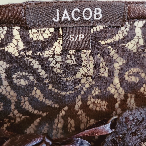 Jacob Black Lace Long Sleeve Top - Picture 5 of 6